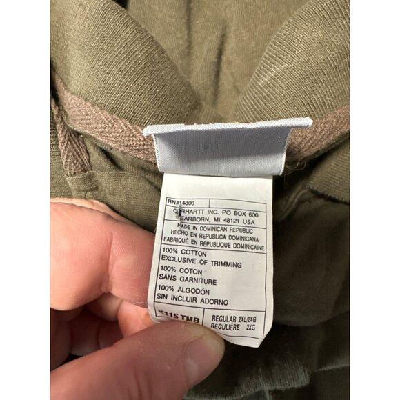 Carhartt Mens Brown Casual Relaxed Fit Regular Short Sleeve Polo Shirt Size 2XL - Picture 5 of 6